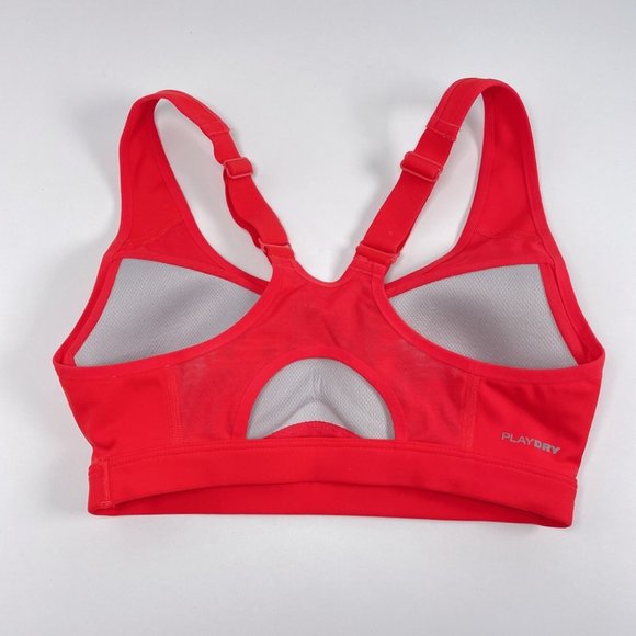 Reebok Red PlayDry Cross Back Mesh Full Support Size S - Picture 2 of 11